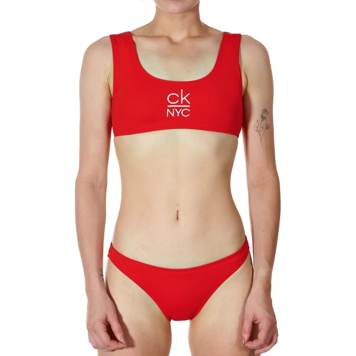 Calvin klein Bikini Bralette - High Risk Red - 00923-XBG