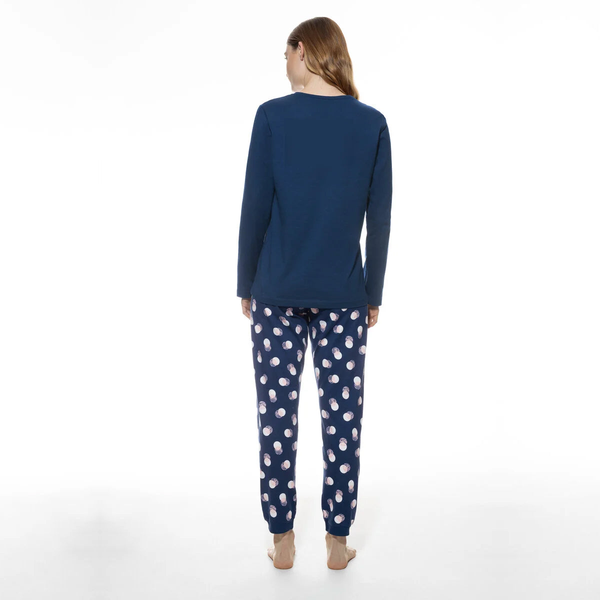 Mey Scribbled Dots pyjamas, blå - 1240019 - 1118 - Deep Marine
