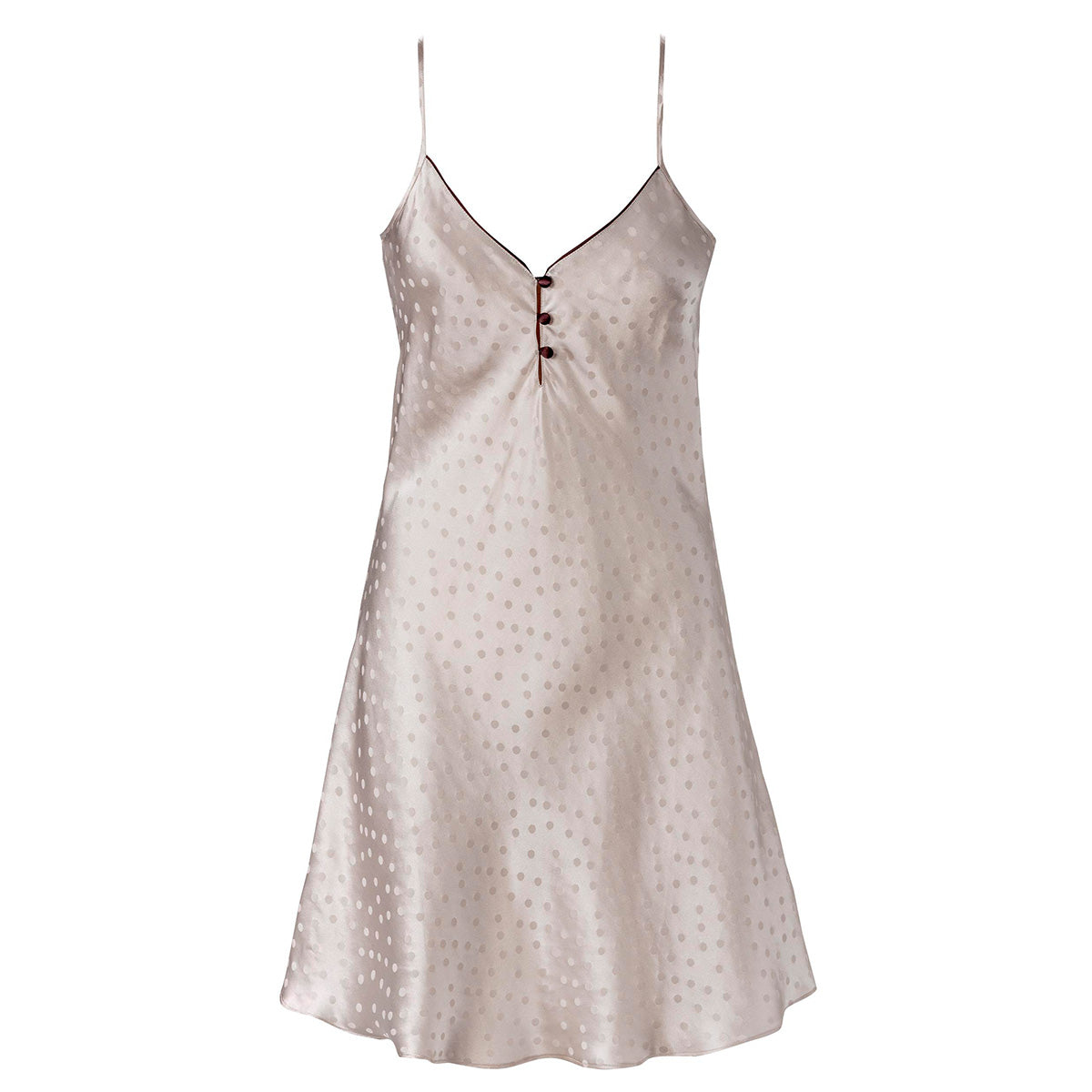 Lady Avenue Pure Silk natkjole, beige - 19201 - 1500 - Bailey