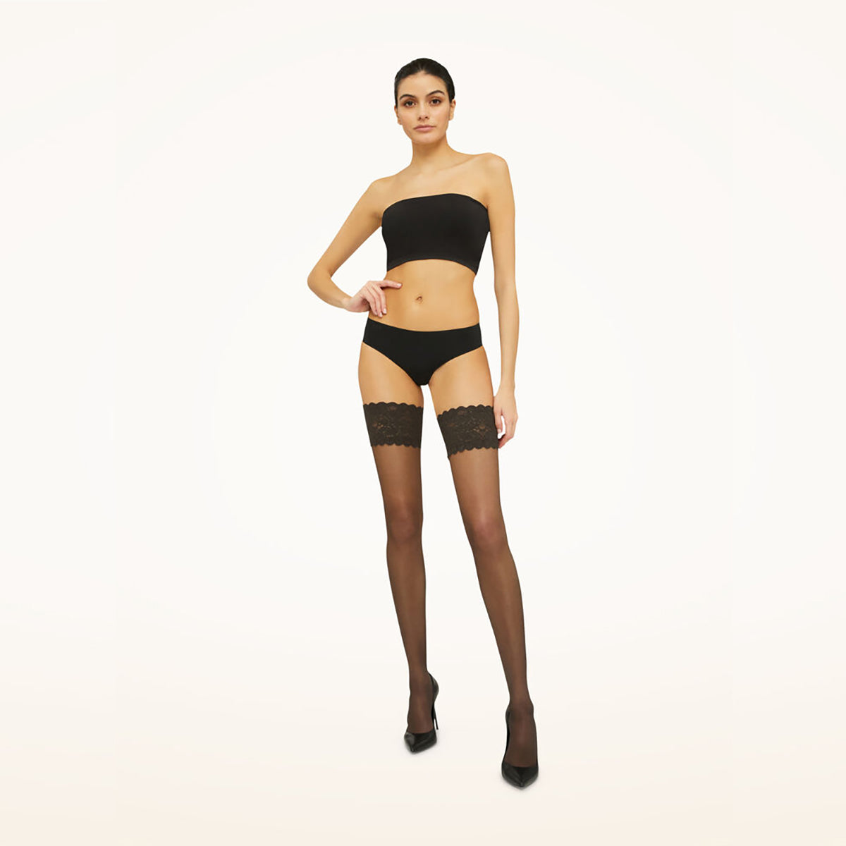 Wolford Satin Touch 20 Stay-Up - Black - 21223-7005