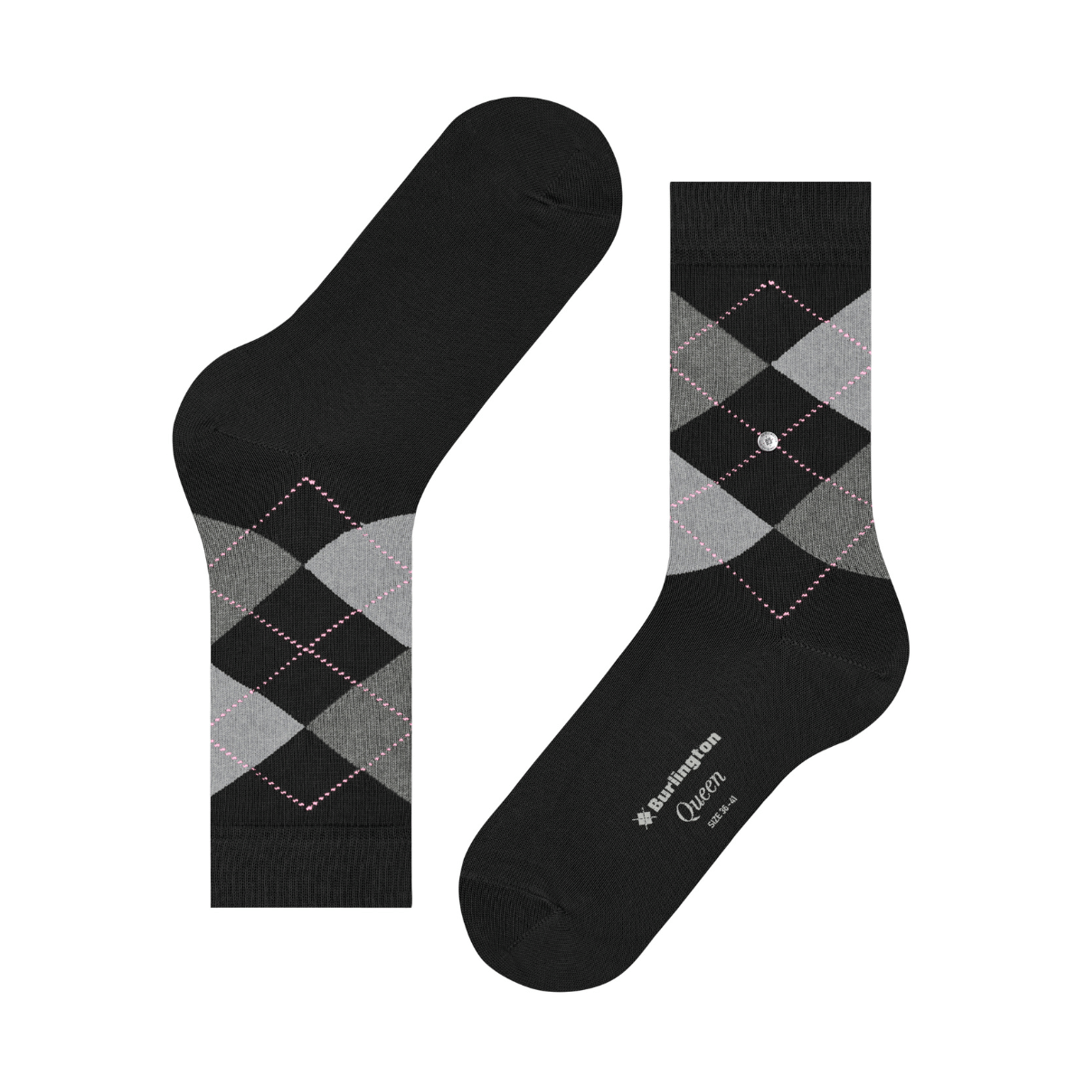 Burlington Queen ankelstrømper, sort - 22004 - 3012 - Black-aqua