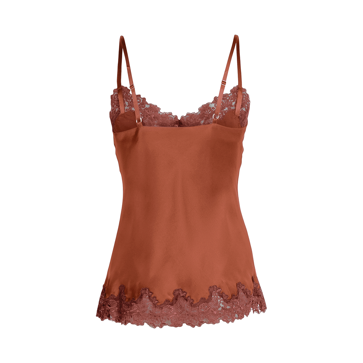 Lady Avenue Pure Silk Camisole - Terracotta - 29-10600-357