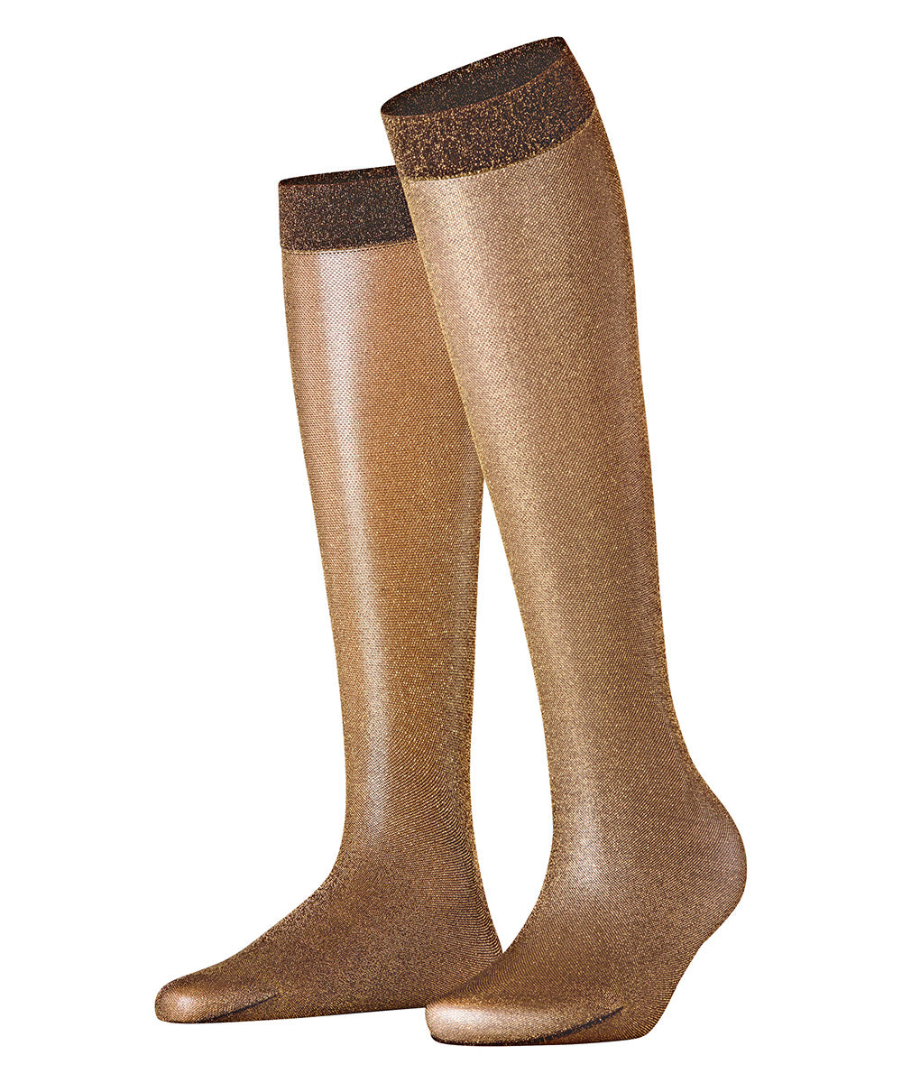 Falke Glitter knæstrømper, guld - 41822 - 5274 - Brown/Gold