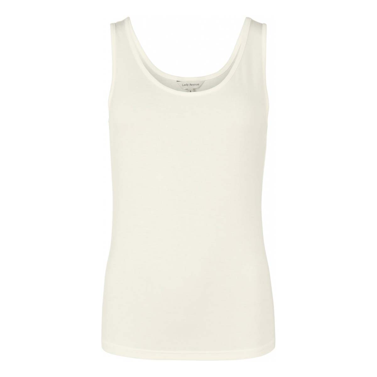 Lady Avenue Bamboo Basic top, hvid - 50-10502 - 00 - Off-white