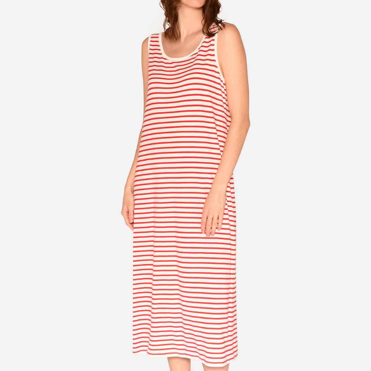 CCDK Anna natkjole, rød - 60426 - 3029 - Bittersweet Stripe