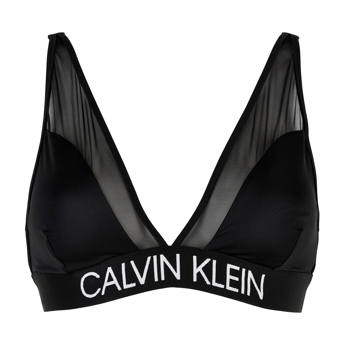 Calvin Klein High Triangle bikini top, sort - w01312 - BEH - Black