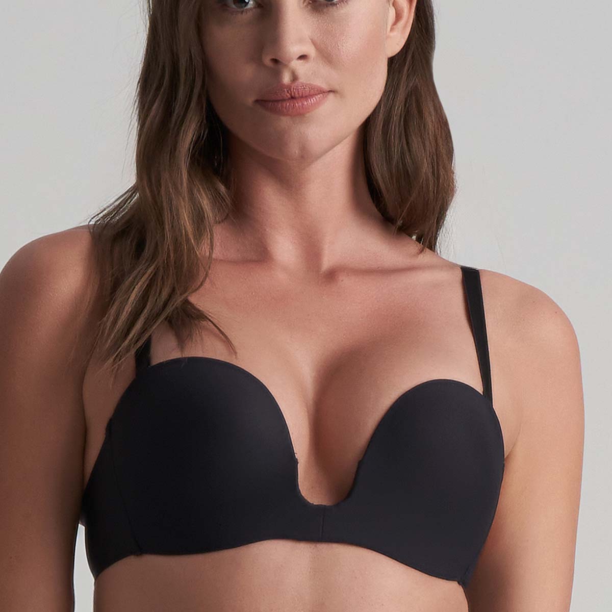 Bye Bra Deep stropløs plunge-BH, sort - LBDPSB - Black - Black