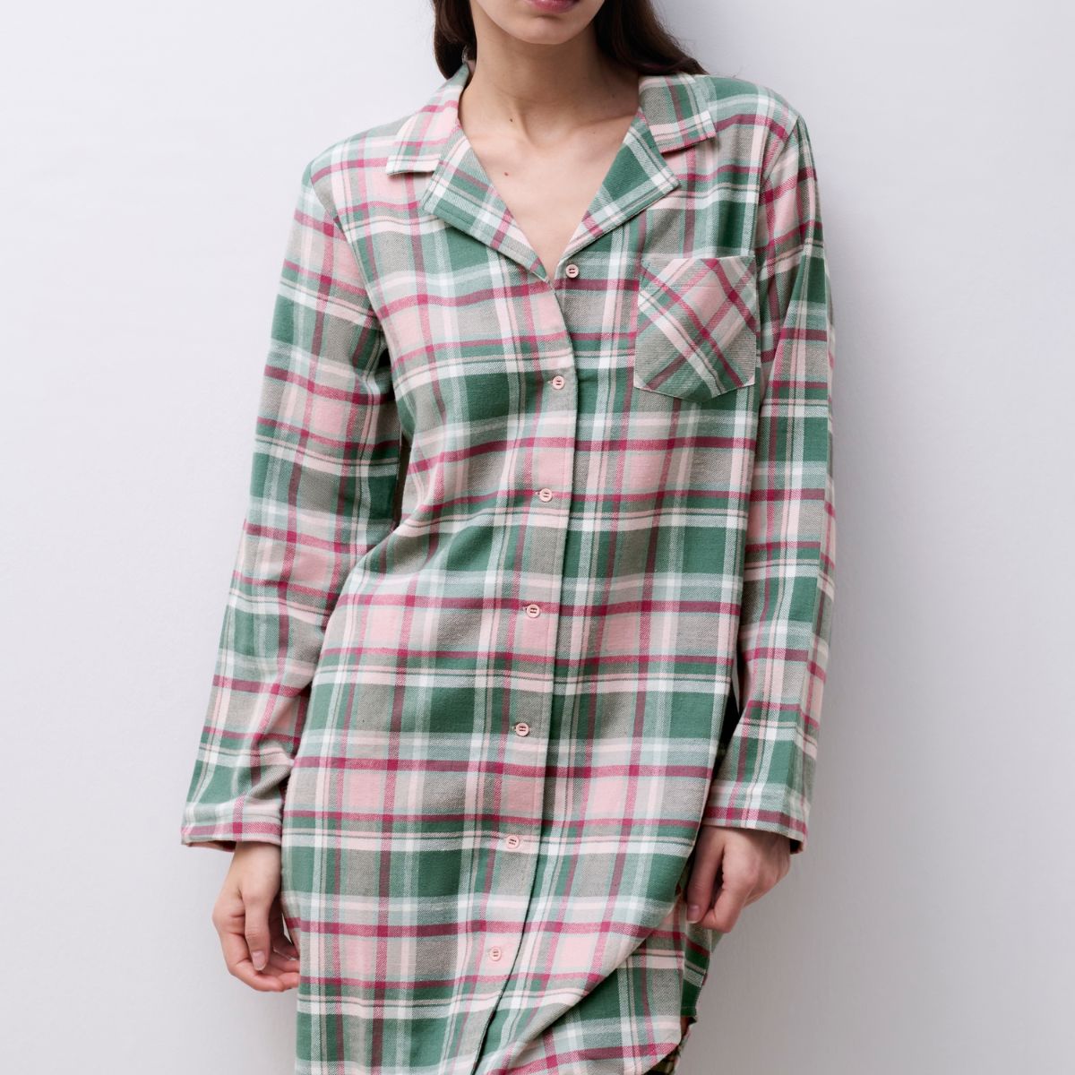 Femilet Heat natskjorte, grøn - FN3840 - F09 - Blue Surf Checks