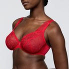 PrimaDonna Solisse plunge BH, rød - 0163644 - TRR - True Red