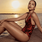 Triumph Summer Palm OP badedragt uden bøjle, orange - 10226608 - M004 - Brown