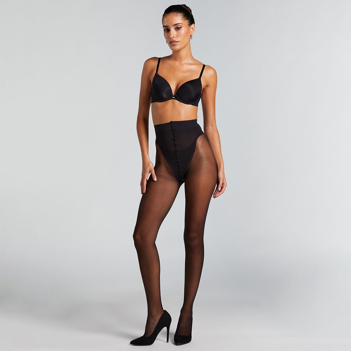 Hunkemöller Back Lace - Caviar - 206843-Caviar