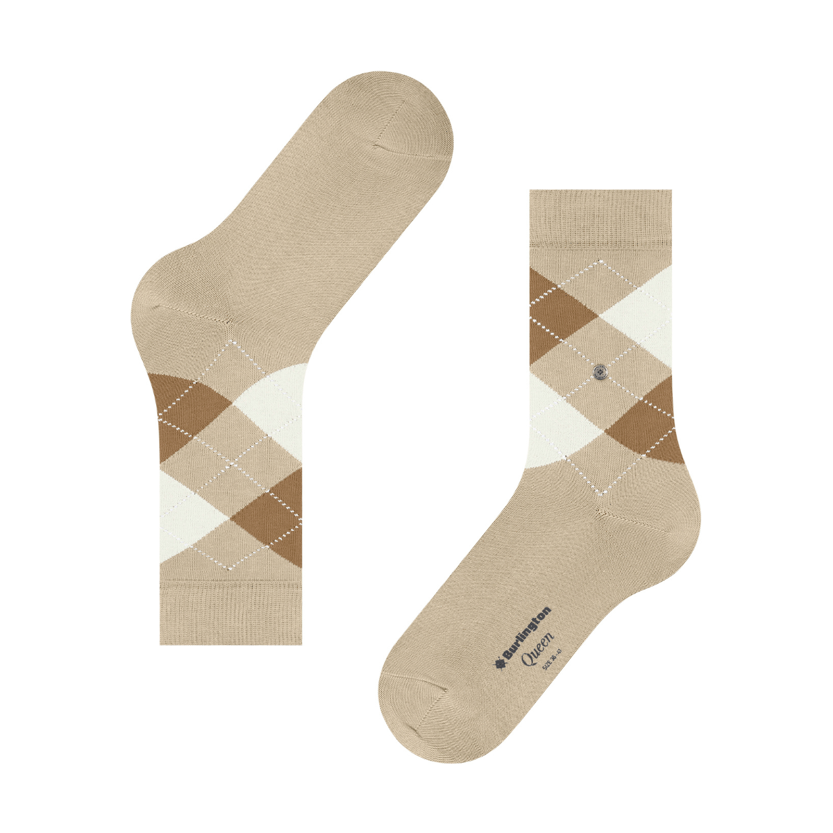 Burlington Queen ankelstrømper, beige - 22004 - 4014 - Pearl