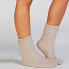 Hunkemöller Cable Sock - Oatmeal - 300734-Oatmeal