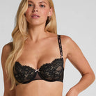 Hunkemöller Dorothy balconette BH, sort - 303927 - CAVIAR - Caviar
