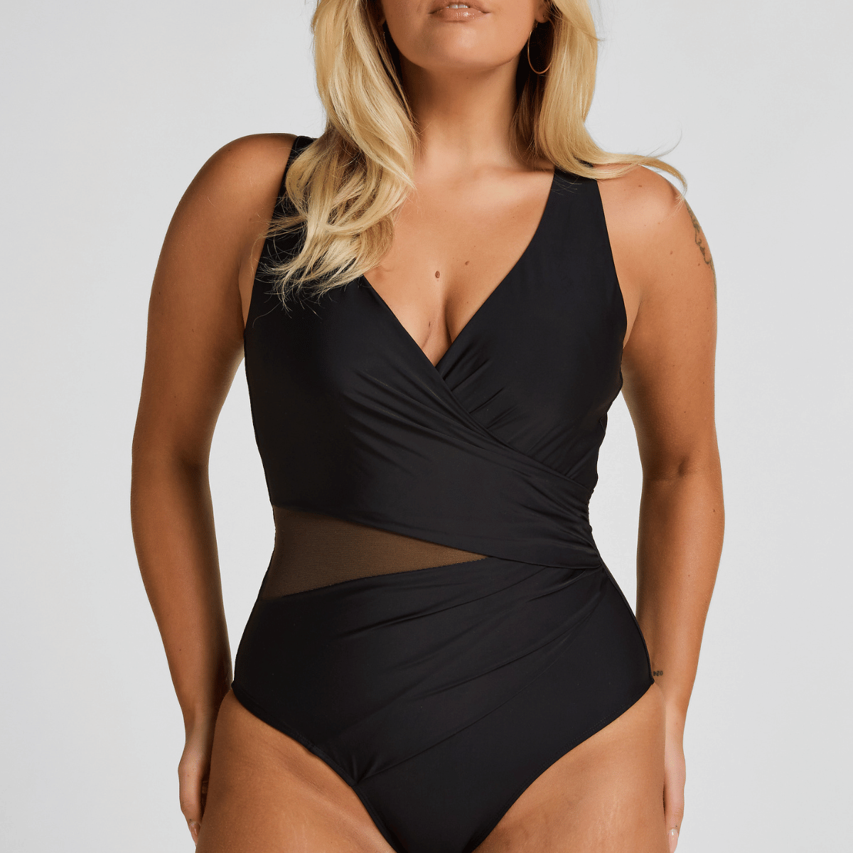 Hunkemöller Luxe badedragt uden bøjle, sort - 305448 - CAVIAR - Caviar