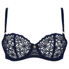 Aubade Secret Memories balconette BH, blå - 6FF14 - DEBL - Deep Blue