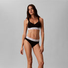 Calvin Klein New Signature Logo bralette BH, sort - LV00QF9071 - UB1 - Black