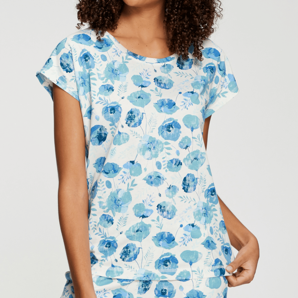 Lascana Vivance Dreams nattrøje, multi - BA-61-54 - flower aop - Flower AOP