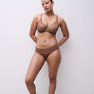 Chantelle EasyFeel Norah BH med bøjle, brun - C13F10 - C60 - Wild Brown