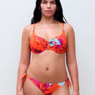 Chantelle Icon bikini top med bøjle, orange - C16VM0 - A01 - Painted Flowers