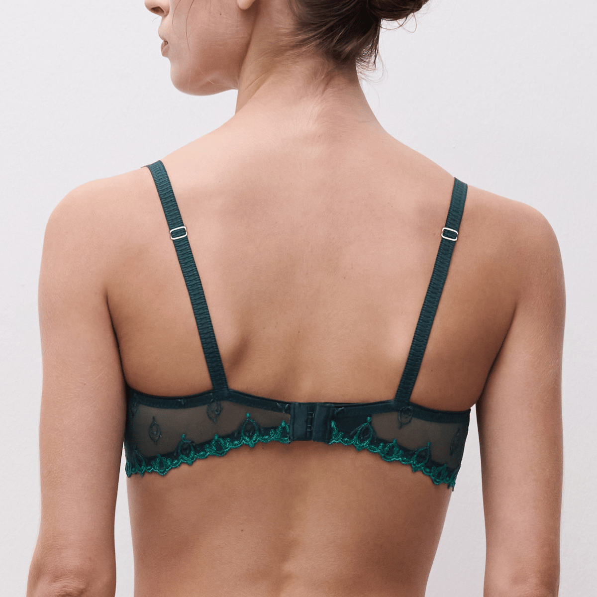 Chantelle Champs Elysées balconette BH, grøn - C26050 - B13 - Eden Green Multico