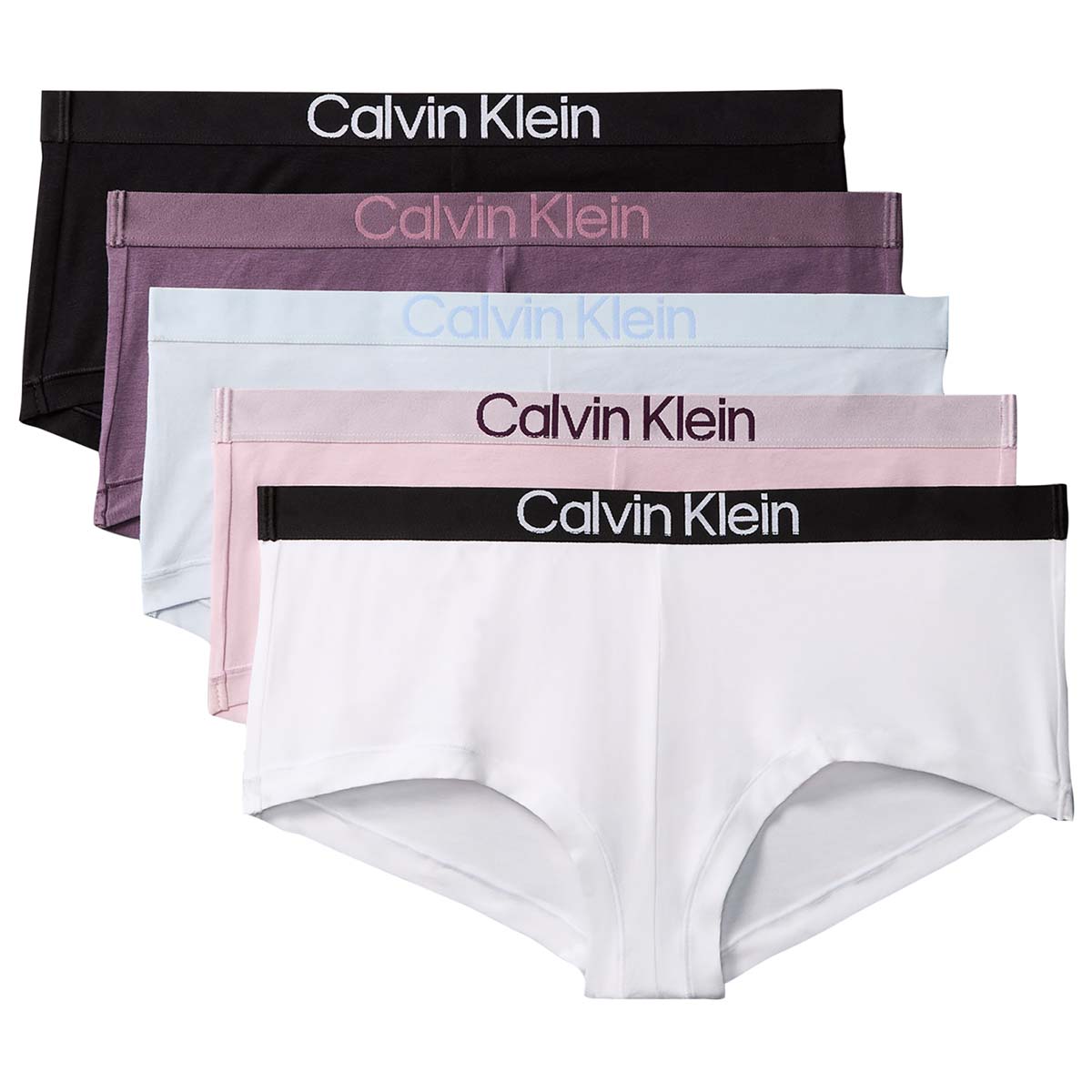 Calvin Klein 5-pak shorts, multi - LV00QD5402 - IRK - Black/Classic White/Plein Air/Vinta